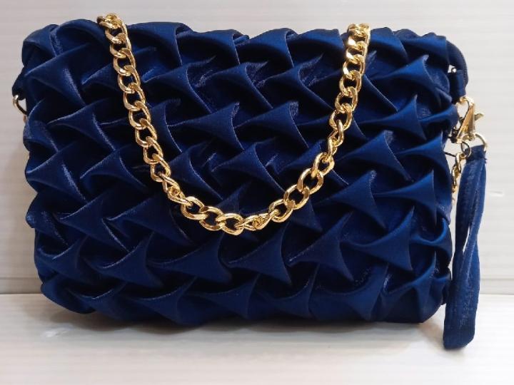 Luxe Twist Satin Clutch Bag